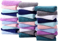 32 Pack Baby Washcloths - 10x10 Inch, Microfiber baby towel - Absorbent and Soft baby Wash Clothes for Newborns, Infants and Toddlers - Quick Dry baby boys and girls face towel - Multicolor