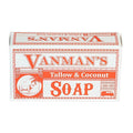 VanMan Beef Tallow and Coconut Oil Bar Soap – Pure Grass-Fed Beef Tallow Soap with Coconut Oil & Kaolin Clay, Subtle Grapefruit Scent, Hydrating & Nourishing, Clean Ingredients, 3.8oz
