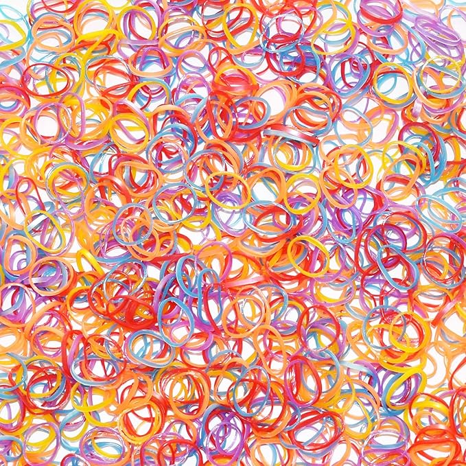 Baby Hair Ties Elastic Hair Rubber Bands,400pcs Multi Color Small Hair Holder Hair Tie for Kids Girls