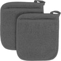 RITZ Terry Pocket Mitt & Hot Pad: Unparalleled Heat Resistant, Durable 100% Cotton – Ergonomically Designed for Optimal Grip – Easy-Care Machine Washable – 2-Pack, Graphite
