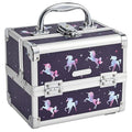 Joligrace Makeup Case for Girls Cosmetic Train Case Makeup Storage Box Jewelry Organizer Hair Accessories Lockable with Trays & Mirror Kids Gift Unicorn