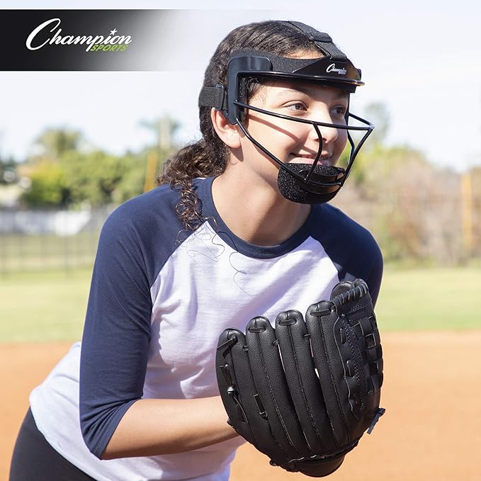 Champion Sports Steel Softball Face Mask – Durable Fielder’s Mask for Youth & Adults, Multiple Colors for Practice & Games