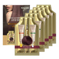 Instant Hair Dye Shampoo Ampoule, Permanent Hair Color Dye - Paraben-Free, Hair Color for Gray Hair Coverage with Keratin & Collagen, 5-Minute Easy and Fast Coloring, Made in Korea (Wine Brown)