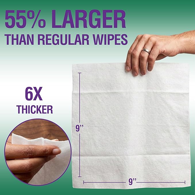 Super Thick Bathing Wipes for Adults Bathing No Rinse – Full Body Shower Wipe, Ideal for Men, Women & Elderly – Extra Large & Soft Travel Wipes Perfect Alternative to Shower – 16 Packs (160ct)