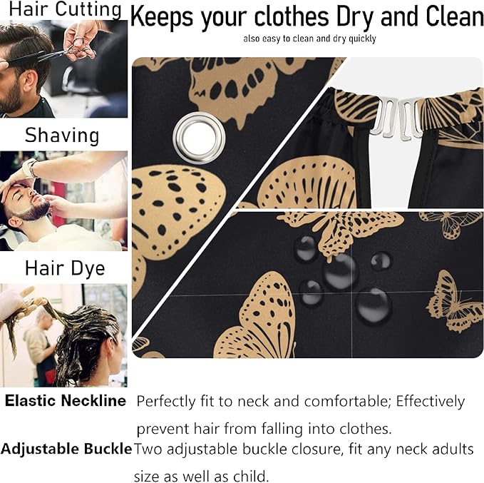 visesunny Professional Barber Cape Polyester Hair Cutting Salon Cape Apron Anti-Static Beard Bib