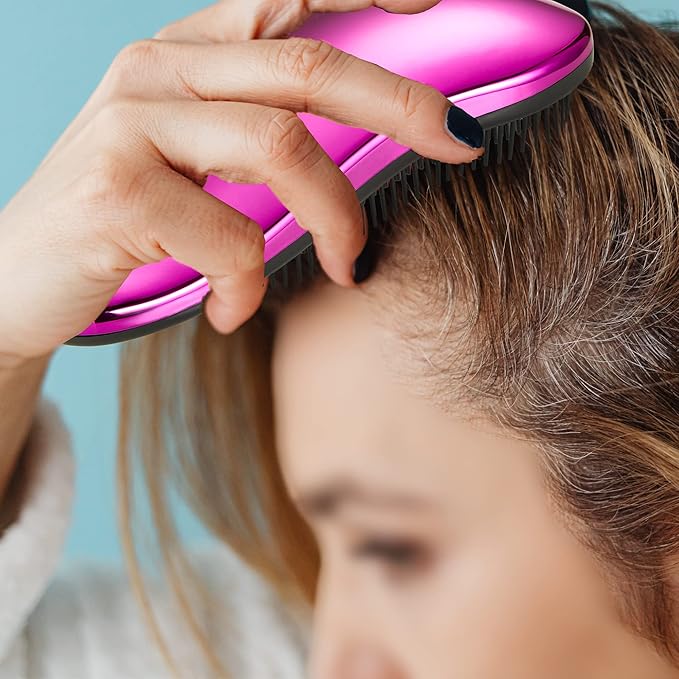 WYNK Detangling Brush 2-Pack for Adults & Kids - Blue & Purple Hairbrush for Curly/Thick/Wet Hair, Gentle Knot Remover with Scalp Massage
