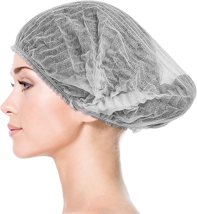 Disposable Bouffant Caps, 21inches Hair Net, Elastic Dust Cap for Food Service, Sleeping Head Cover