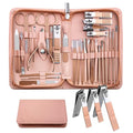 WOAMA Manicure Set Pedicure Kit - 30 in 1 Nail Kit Professional Stainless Steel Nail Care Kit for Women - Pink