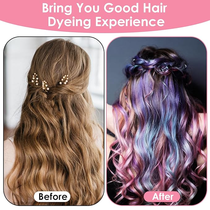 Hair Coloring Kit Highlight Cap, Hair Highlighting Cap, Hairing Coloring Dye Caps Frosting Caps with Plastic Crochet Hook for Salon DIY Dyeing Hairdressing(pink)