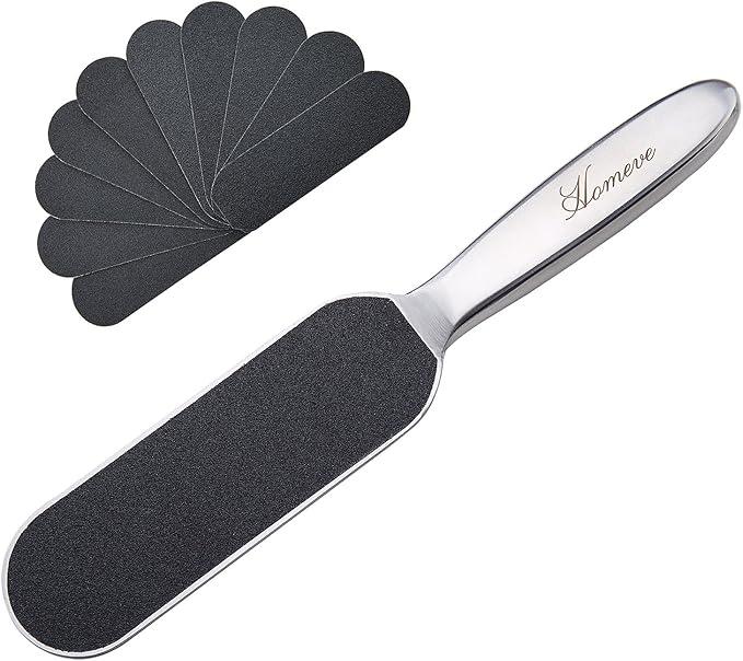 Professional Pedicure Foot File - Reusable Stainless Steel Cracked Skin Corns Callus Remover Feet Rasp