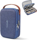 Luxtude Hair Clipper Case Travel, Portable Barber Cases, Hard Barbers Bags for Clippers and Supplies, Sturdy Trimmer Bag, Barbers Accessories for Wahl/Hatteker/Oneisal/Andis Grooming (Case Only, Blue)