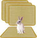 DYAUS Bunny Scratch Pads, Natural Sisal Rabbit Scratching Mats for Claws and Teeth Care, Indoor Bunny Chew Toys Bunny Bed for Biting Sleeping Nesting (3PCS, 16x12in)