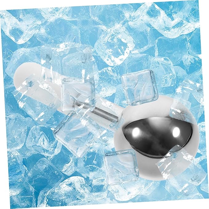 2pcs Facial Ice Globes Massager Stainless Steel Cooling Balls for Eye and Face Care Enhance Absorption Promote Circulation Portable Skincare Tool