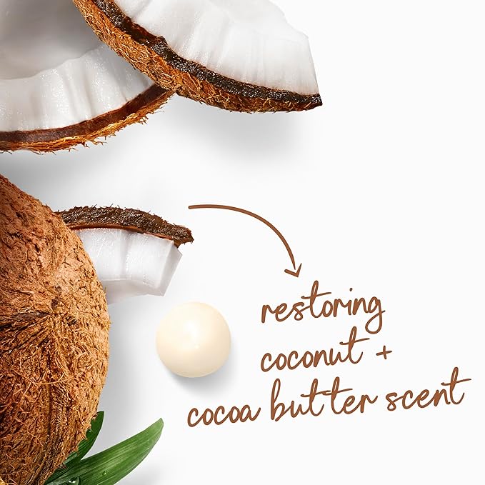 Dove Body Wash with Pump Restore Coconut & Cocoa Butter for 24hr Lotion-Soft Skin Moisturizing Skin Cleanser with No Sulfates No Parabens 30.6 Oz (Pack of 3)