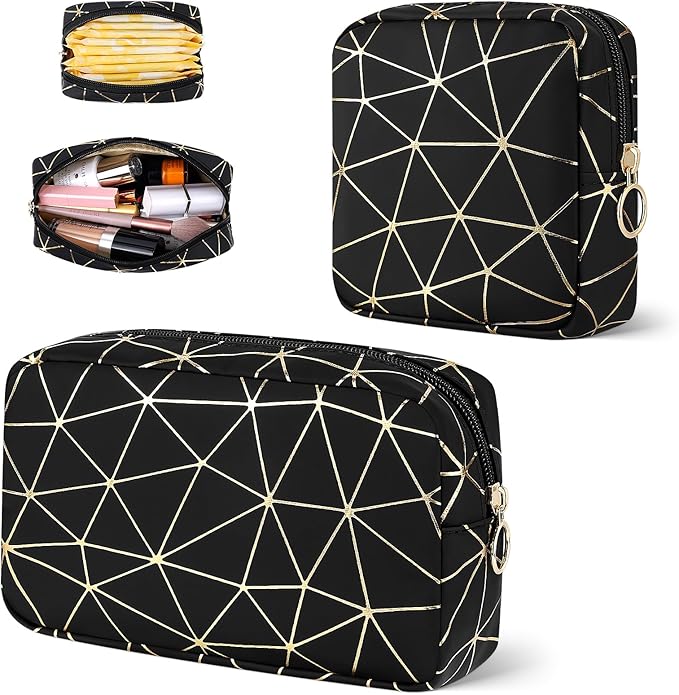 Period Bag for Teen Girls, Leather Sanitary Napkin Storage Bag, Portable Menstrual Pad Bag Period Pads Pouch, Small Make Up Bags