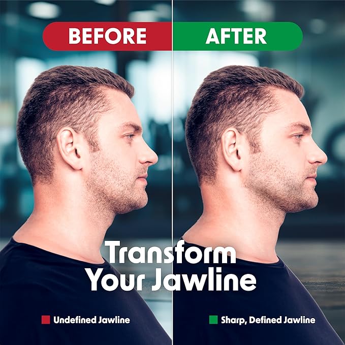 GigaJaw Jawline Gum - 15X Hardness for Effective Facial Exercise- Mewing Jaw Gum | Mint Flavor | Sugar-Free, Calorie-Free | Pack of 30 Pieces