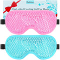 BeeVines Gel Eye Mask, 2 Pack Cooling Ice Masks for Puffy Eyes for Men & Women, Cold & Warm Compress for Post Surgery, Puffiness, Allergies, Sinuses & Migraines Treatment