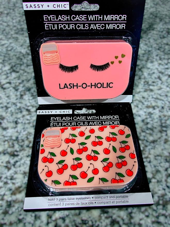 Sassy + Chic Lash-O-Holic Compact and portable eyelash case with mirror