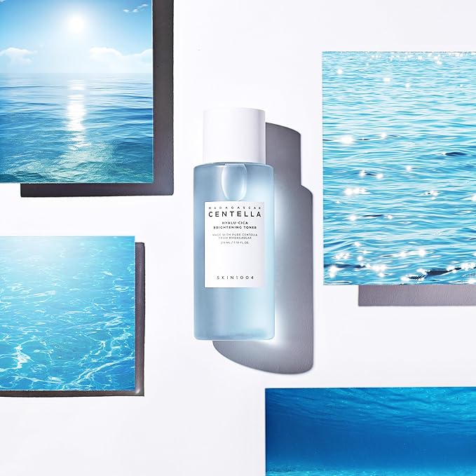 SKIN1004 Hyalu-Cica Balancing Toner, Korean Toner for Deep Hydration with Hyaluronic Acid, Centella Toner for Soothing care, Gentle Exfoliating for Skin Firming, Korean Skin Care, 7.10 fl.oz / 210ml