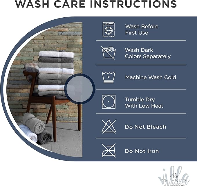 100% Cotton Wash Cloth for face & Body Set of 6, (12 x 12 inches) Sustainable, Soft, Highly Absorbent, Combed Cotton Wash Cloths Pack of 6 for Hotels, Spa, Bathroom, Dorm, Navy Blue