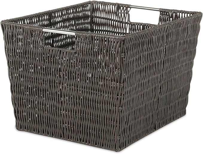 Whitmor Rattique Storage Tote Basket - Espresso