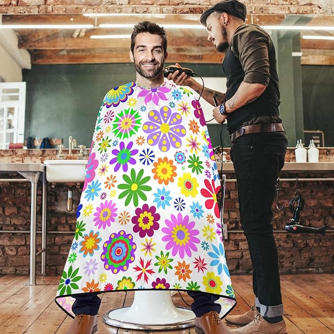 visesunny Professional Barber Cape Polyester Hair Cutting Salon Cape Apron Anti-Static Beard Bib Grooming Apron