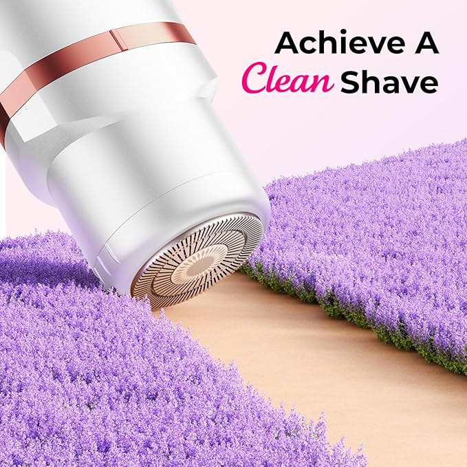 Bikini Trimmer for Women Pubic Hair: 2 in 1 Electric Razors for Women - Rechargeable Electric Shaver - IPX7 Waterproof Lady Shaver for Travel & Shower Use in Summer (White)