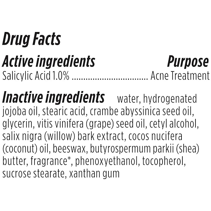 Burt’s Bees Clear and Balanced Deep Cleansing Acne Scrub, Salicylic Acid Acne Treatment with Cica, Facial Cream Exfoliator Helps Unclog Pores and Reduce Acne, 4 Oz