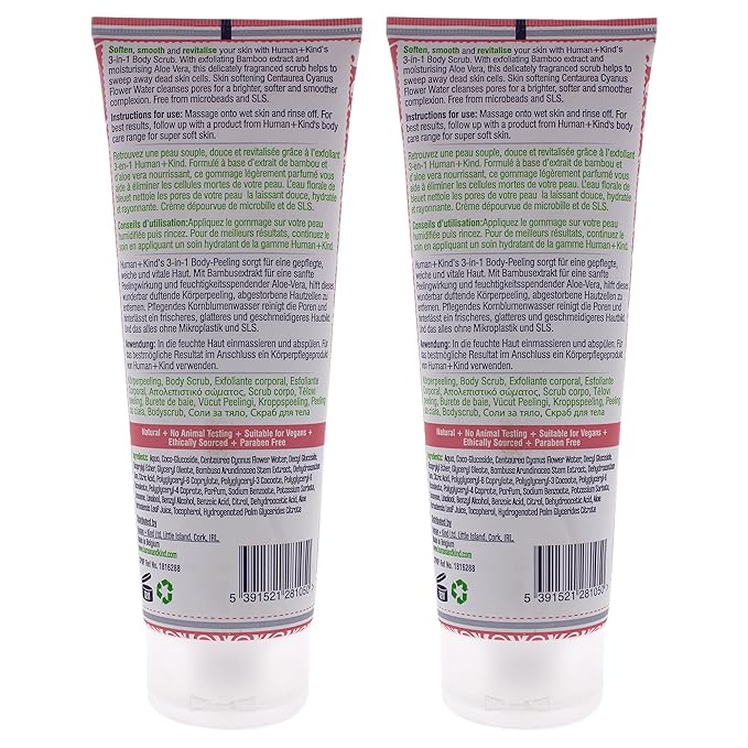Human+Kind Body Scrub Unisex 6.46 oz - Pack of 2