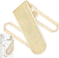 Natural Egyptian Loofah Back Scrubber for Shower,Extra Rough,Deep Exfoliating,Rich Foam,Quick Drying Dual-Handle Strap Exfoliator for Men and Women
