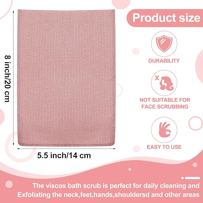 Tatuo 12 Pieces Korean Exfoliating Mitt Glove Italy Towel Body Skin Scrubber Exfoliating Scrubber for Remove Dead Skin Washcloth Korean(Small,Pink, Brick Red, Gray, Blue)