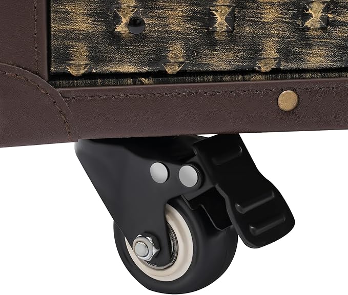 Lockable Makeup Train Case,55.1lbs Rolling Hairdressing Trolley,Beauty Salon Cosmetic Luggage with Universal Wheels for Hair Stylist,Make-up Artists (Brown)