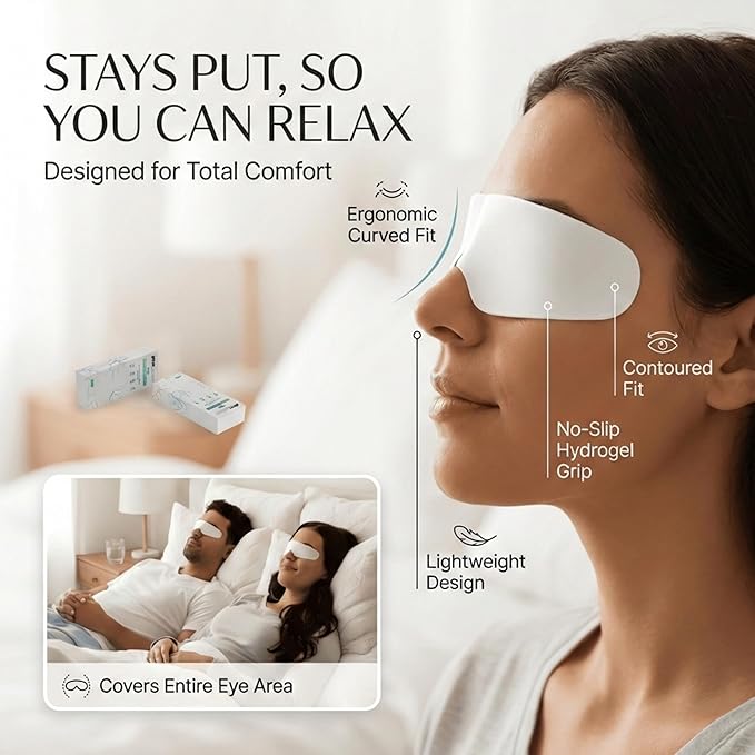 Glitch Cooling Hydrogel Eye Mask – Cold Therapy Gel Pad for Puffy Eyes, Dark Circles & Stress Relief – Relaxing Eye Patch for Fatigue, Dry Eye & Travel