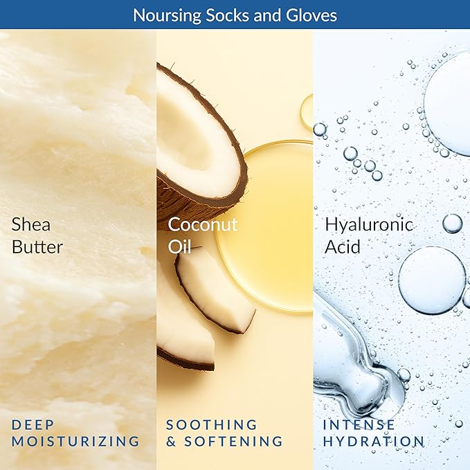 Epielle Intensive Repairing Foot Mask 6 Pairs, Soften with Coconut Oil & Milk Extract, Deep Moisturizing Socks for Dry, Cracked Feet, Self Care Gifts for Women, Spa Kit, Easter Basket Stuffers