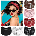 Wide Headbands for Women Knotted No Slip Head Bands Soft Turban Headband Hair Accessories Boho African Solid Color Head Wraps for Women Yoga Workout Pack of 6