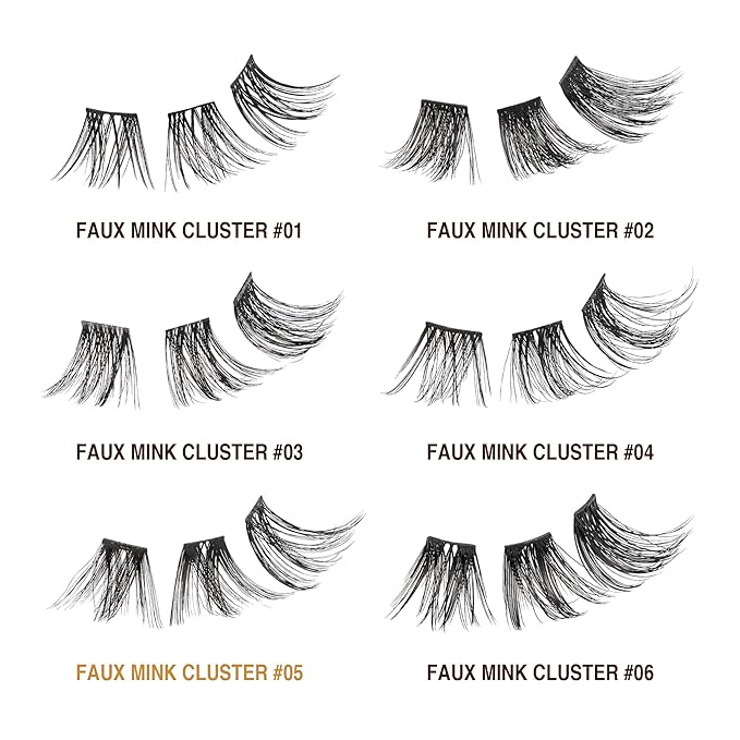 i•ENVY Extended False Eyelashes Faux Mink Featherlight Reusable Artificial Eyelashes Multipack Lash Clusters