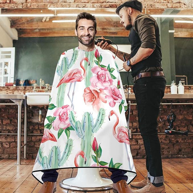 visesunny Professional Barber Cape Polyester Hair Cutting Salon Cape Apron Anti-Static Beard Bib Grooming Apron