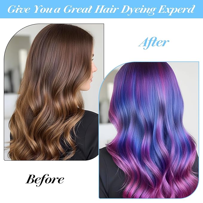 Hair Highlight Cap Blue Hair Highlighting Cap Kit Coloring Frosting Dye Kit with Plastic Crochet Hook Highlight Caps for Salon DIY Dyeing Hairdressing