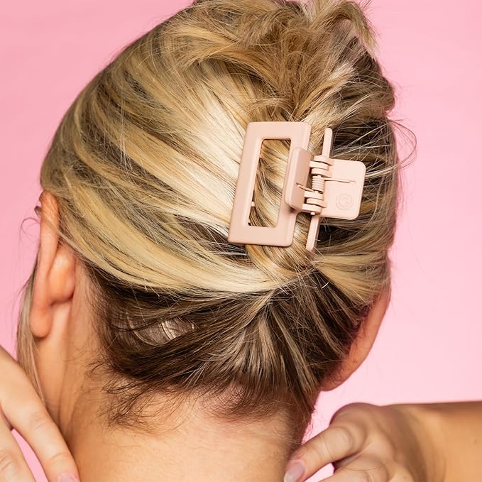 Gimme Beauty Fine Hair - Short Twists & Buns - Mini Claws for Fine & Thin Hair - Designer Non-Slip Accessory - Non-Slip Clip Multi-Pack - Accessory for Teens - Blue & Pink, 2 Pack