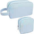 2Pcs Mini Makeup Bag, Small Makeup Pouches for Purse Cute Cosmetics Bag Pouch with Slip-in Pockets Small Travel Toiletry Bag Zipper Makeup Aesthetic Accessories Storage Bag