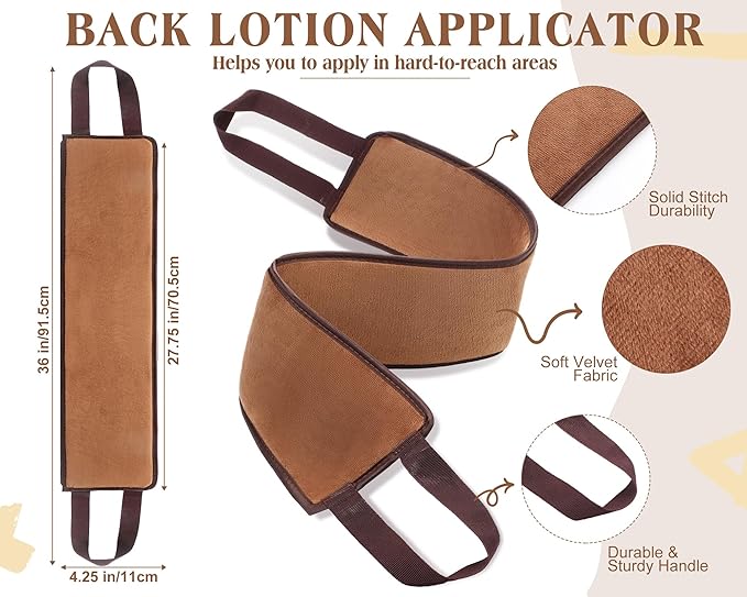 5 Pcs Self Tanning Mitt Applicator Set with Self Tanner Mitt Exfoliating Glove Tanning Back Lotion Applicator Mini Glove Tanner Brush for Self Sunless Tanning Oil Lotion Mousse