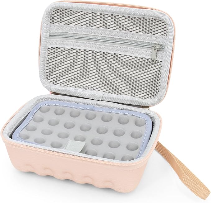 CASEMATIX Rose Gold Clipper Blade Holder - Protective Storage Case with Barber Blade Holder Foam and Hard Shell Impact-Resistant Outer