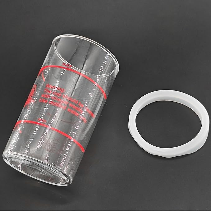 Elitzia Professional Glass Facial Steamer Jar with Leak-Proof Seal Ring Replacement Part Steamer Accessory ETBL0 (Height 17cm)