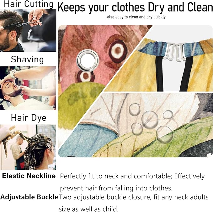 visesunny Professional Barber Cape Polyester Hair Cutting Salon Cape Apron Anti-Static Beard Bib Grooming Apron
