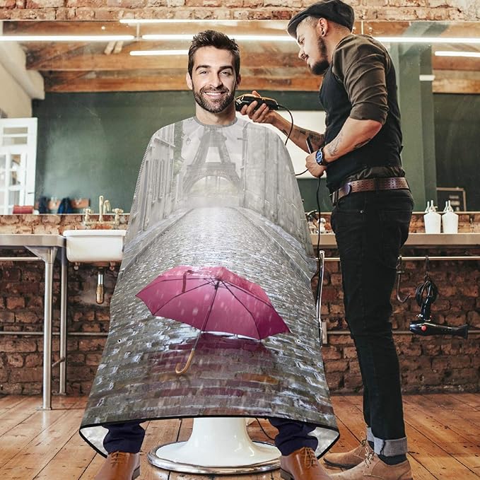 visesunny Professional Barber Cape Polyester Hair Cutting Salon Cape Apron Anti-Static Beard Bib Grooming Apron