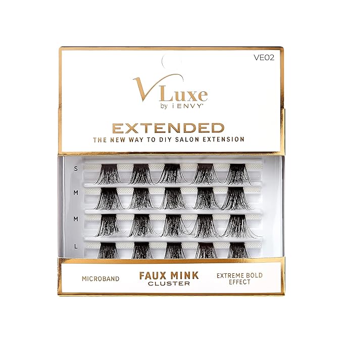 i•ENVY DIY Eyelash Extension 3D Extended - Featherlight Synthetic Reusable Artificial Eyelashes Multipack Lash Clusters
