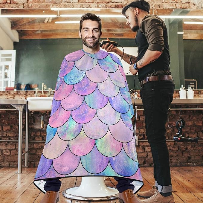 visesunny Professional Barber Cape Polyester Hair Cutting Salon Cape Apron Anti-Static Beard Bib Grooming Apron