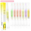 Cuticle Oil Pens - 8 PCS Revitalizing Oil Pen with Soft Brush for Nail Care, Cuticle Softener to Prevent Dry and Cracked Nails with Nail File, Mixed Scents