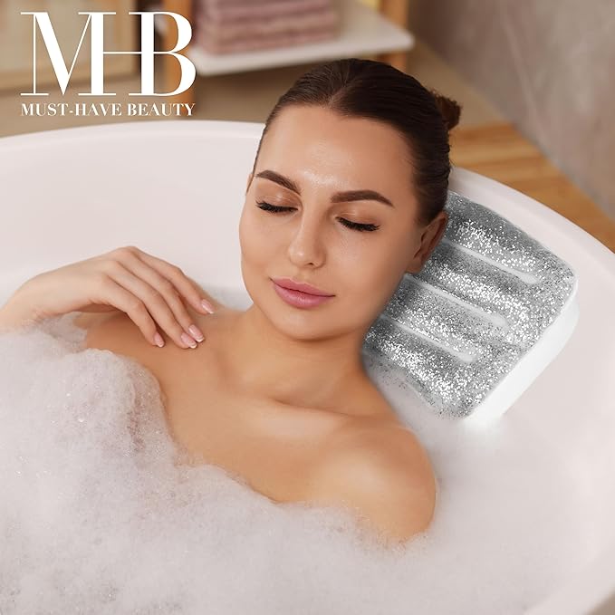 1pc Spa Pillow, Glitter Gel Cooling Bathtub Hot Tub Relaxation Cushion, Accessory Product Woman Gift