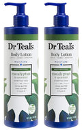 Dr Teal's Body Lotion - Moisture Plus - Rejuvenating Eucalyptus & Spearmint Essential Oils, 18 Fl Oz 2-Pack (36 Fl Oz)